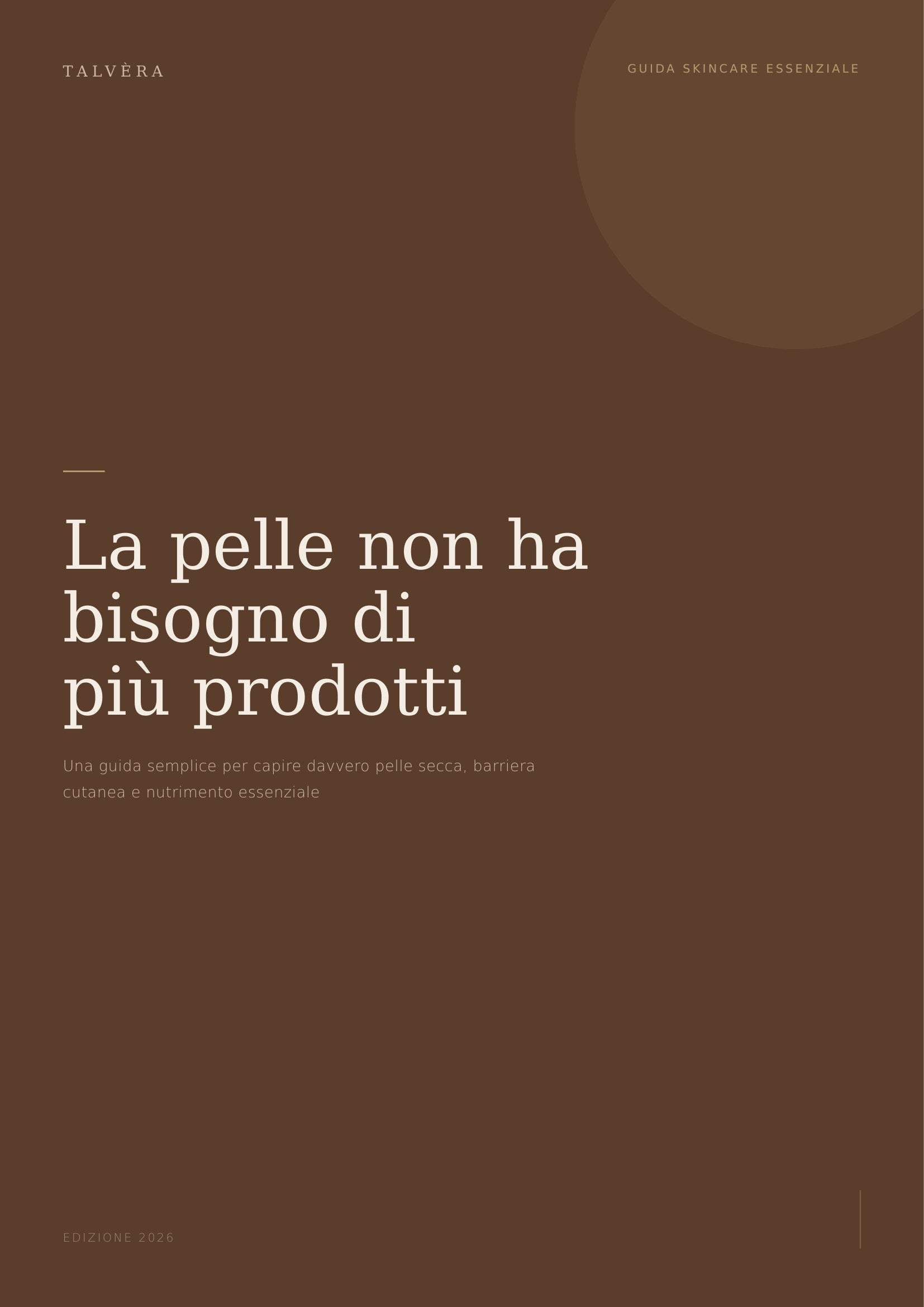 E-book: La pelle non ha bisogno di più prodotti — Talvèra